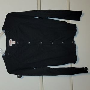 Cat & Jack Girl's Black button down sweater Size L 10/12